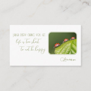 Tarjeta De Visita Ladybugs para psicólogos y psicoterapeutas