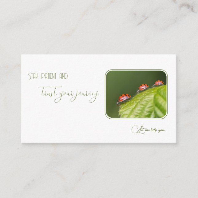Tarjeta De Visita Ladybugs para psicólogos y psicoterapeutas (Anverso)