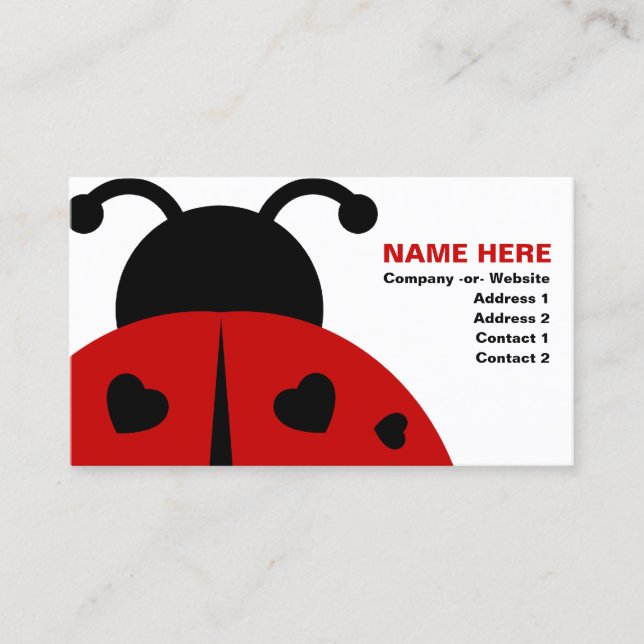 Tarjeta De Visita ladybugz. (Anverso)