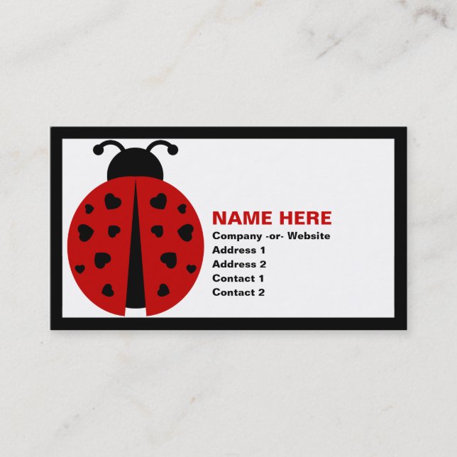 Tarjeta De Visita ladybugz. (Anverso)