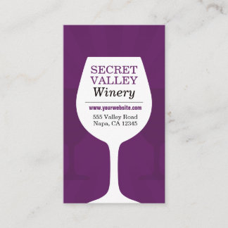 Tarjeta De Visita Lagar púrpura moderno