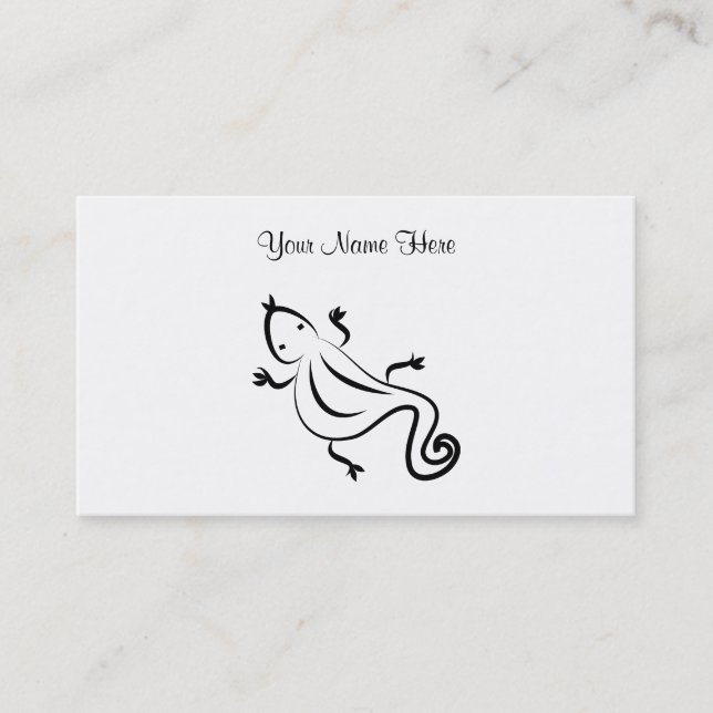 Tarjeta De Visita Lagarto, su nombre aquí (Anverso)