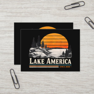 Tarjeta De Visita Lago América 2026 Vintage