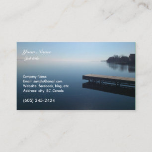 Tarjeta De Visita Lago Kingston, Ontario. Hermosa foto del lago,