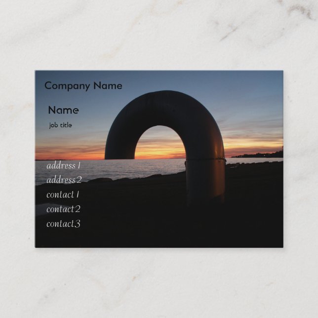 Tarjeta De Visita Lago Kingston, puesta de sol de Ontario. (Anverso)