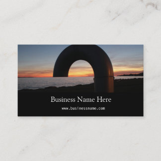 Tarjeta De Visita Lago Kingston, puesta de sol de Ontario.