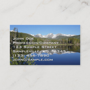 Tarjeta De Visita Lago Sprague I en el Parque Nacional Montañas Roco