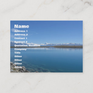 Tarjeta De Visita Lago Tekapo, Nueva Zelanda