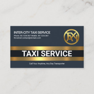 Tarjeta De Visita Lágrimas de oro negrita simple Controlador Taxi C
