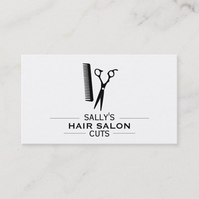 Tarjeta De Visita Lágrimas y peine con divisores (Anverso)