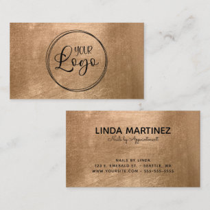 Tarjeta De Visita Lámina de oro de cobre falso para tu logotipo