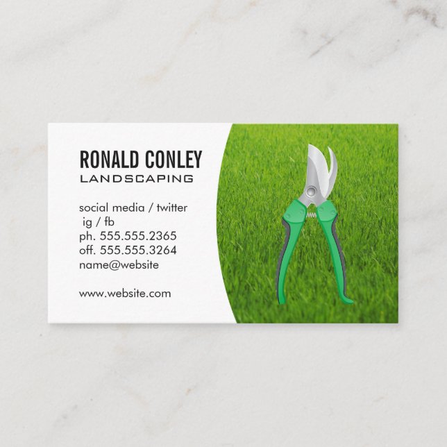 Tarjeta De Visita Láminas de jardinería manual (Anverso)
