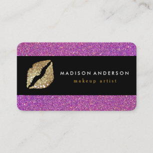 Tarjeta De Visita Láminas de oro de la Moda Gliter púrpura - Artista