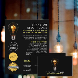 Tarjeta De Visita Lámpara de moda, electricista