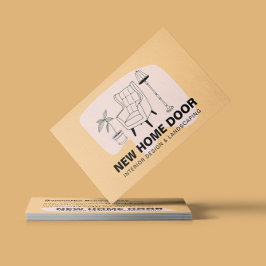 Tarjeta De Visita Lámpara de Sofá de Interior de Naranja Decoración