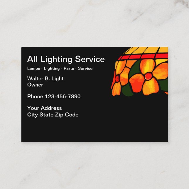 Tarjeta De Visita Lámpara e iluminación (Anverso)