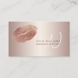 Tarjeta De Visita Lámparas de oro Rosa con artista de maquillaje de