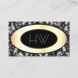 Tarjeta De Visita Lamurous Faux Purpurinas Stars Trendy Gold Boutiqu