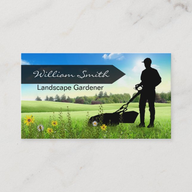 Tarjeta De Visita Landscape Gardener Business card (Anverso)