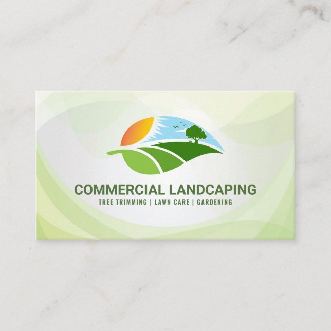 Tarjeta De Visita Landscape Scenery | Gardening (Anverso)