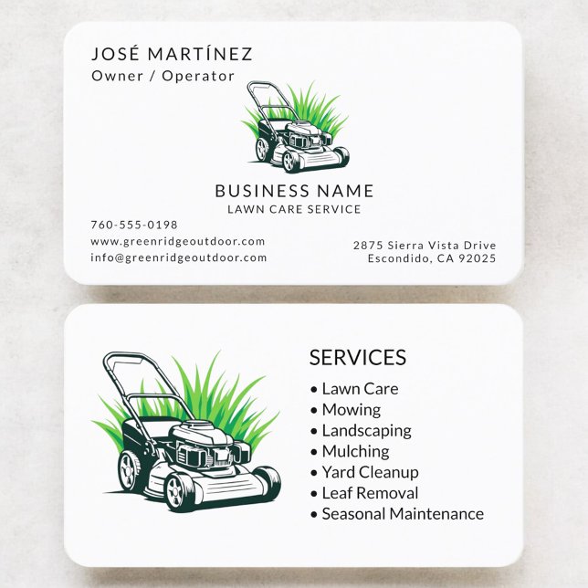 Tarjeta De Visita Landscaping and Lawn Maintenance (Subido por el creador)