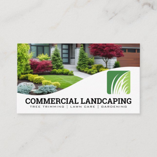 Tarjeta De Visita Landscaping | Bushes | Trees | Gardening (Anverso)