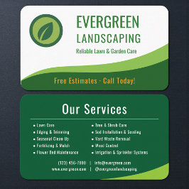 Tarjeta De Visita Landscaping Lawn Care