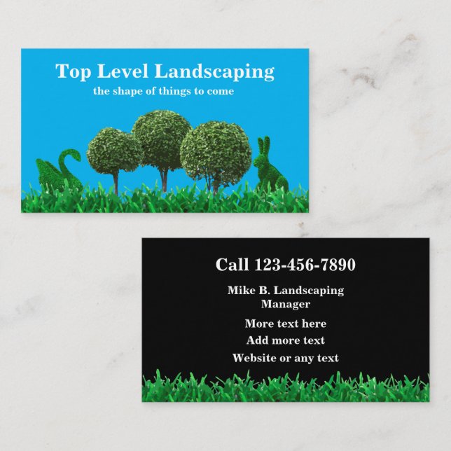 Tarjeta De Visita Landscaping Topiary Services (Anverso / Reverso)