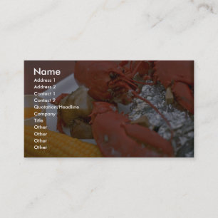 Tarjeta De Visita Langosta deliciosa con mantequilla exhausta, la