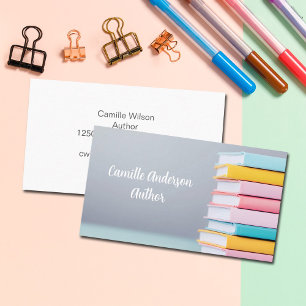 Tarjeta De Visita Lanzamiento de libro de autor Escritor independien