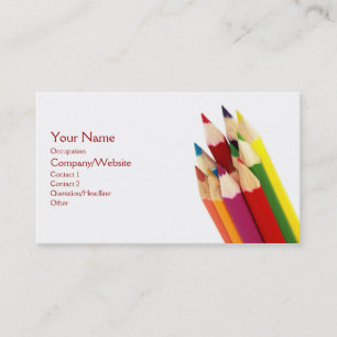 Tarjeta De Visita Lápices coloreados