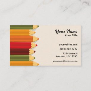 Tarjeta De Visita Lápices coloreados artista