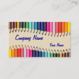 Tarjeta De Visita Lápices coloreados artista