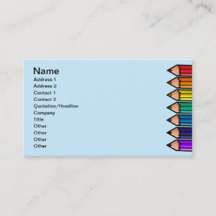 Tarjeta De Visita Lápices lindos del color