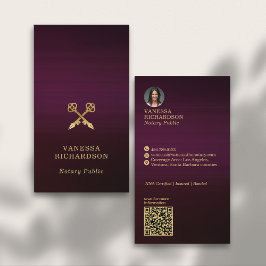 Tarjeta De Visita Lápiz de código QR para la pluma de oro de Borgoña