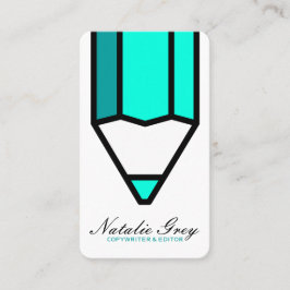 Tarjeta De Visita Lápiz moderno del escritor del redactor creativo