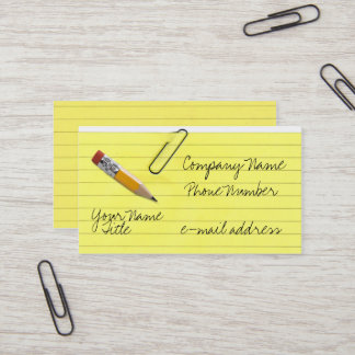Tarjeta De Visita Lápiz Trompe - l ' oeil del papel de carta de la