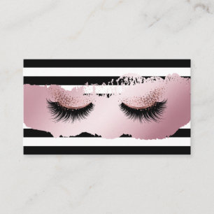 Tarjeta De Visita Larga extensión de banda Artista de maquillaje Neg