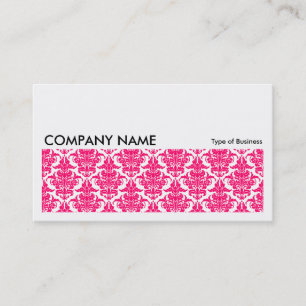 Tarjeta De Visita Larga imagen 0136 - Neon Red Damask