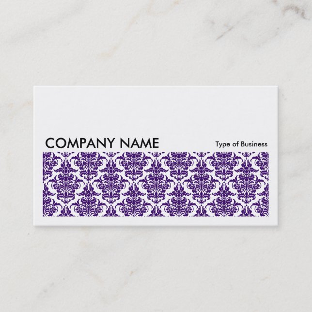 Tarjeta De Visita Larga imagen 0137 - Deep Purple Damask (Anverso)