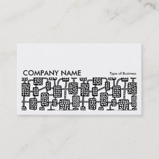 Tarjeta De Visita Larga imagen 0218 - 041113 - Negro sobre blanco