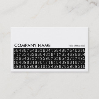 Tarjeta De Visita Larga imagen 0268 - Números al azar