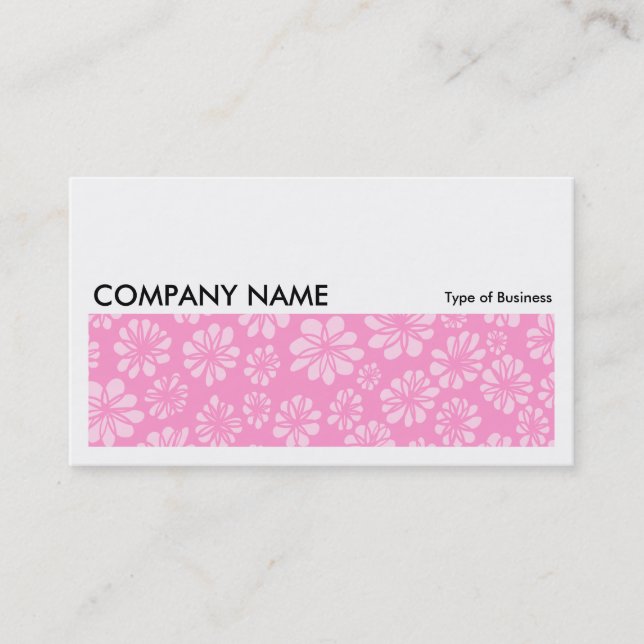 Tarjeta De Visita Larga imagen 059 - Floral rosa (Anverso)