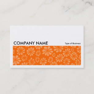 Tarjeta De Visita Larga imagen 060 - Naranja Floral