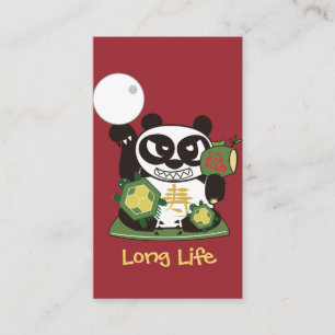 Tarjeta De Visita Larga vida Dios Panda Encanto Afortunado