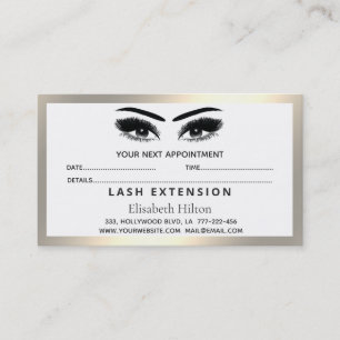 Tarjeta De Visita Larga y hermosa extensión de latigazos