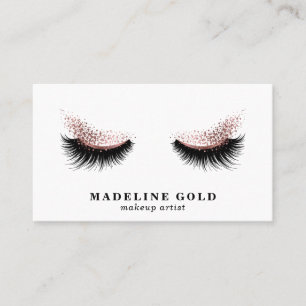 Tarjeta De Visita Largos azotes maquillaje Artista Salón de Belleza