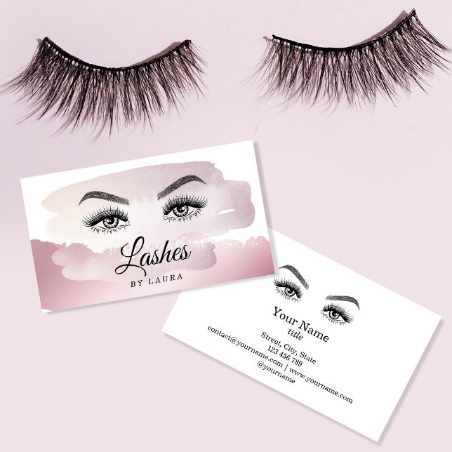 Tarjeta De Visita Largos y hermosos azotes con ojos y manos dibujado (Subido por el creador)