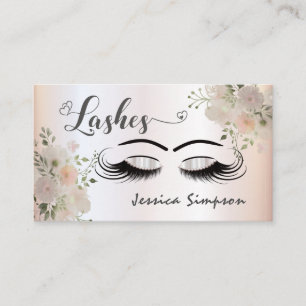 Tarjeta De Visita Largos y hermosos azotes moda elegante floral