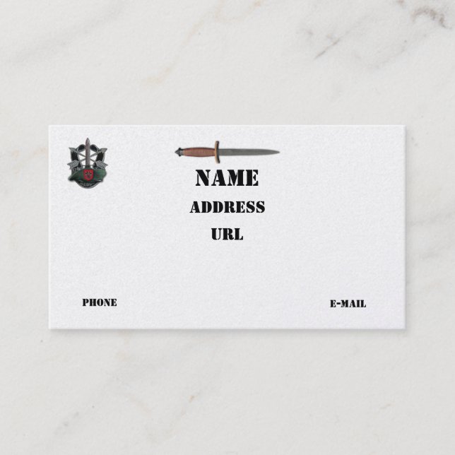 Tarjeta De Visita las 7mas fuerzas especiales revisan el remiendo (Anverso)